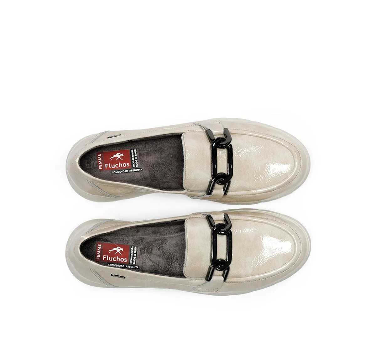 Fluchos Gladis F1794 mocassini donna grigi comfort