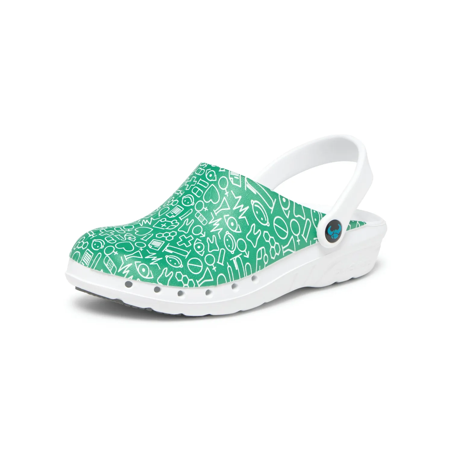 Suecos Oden+ Green Print zoccoli verdi sanitari