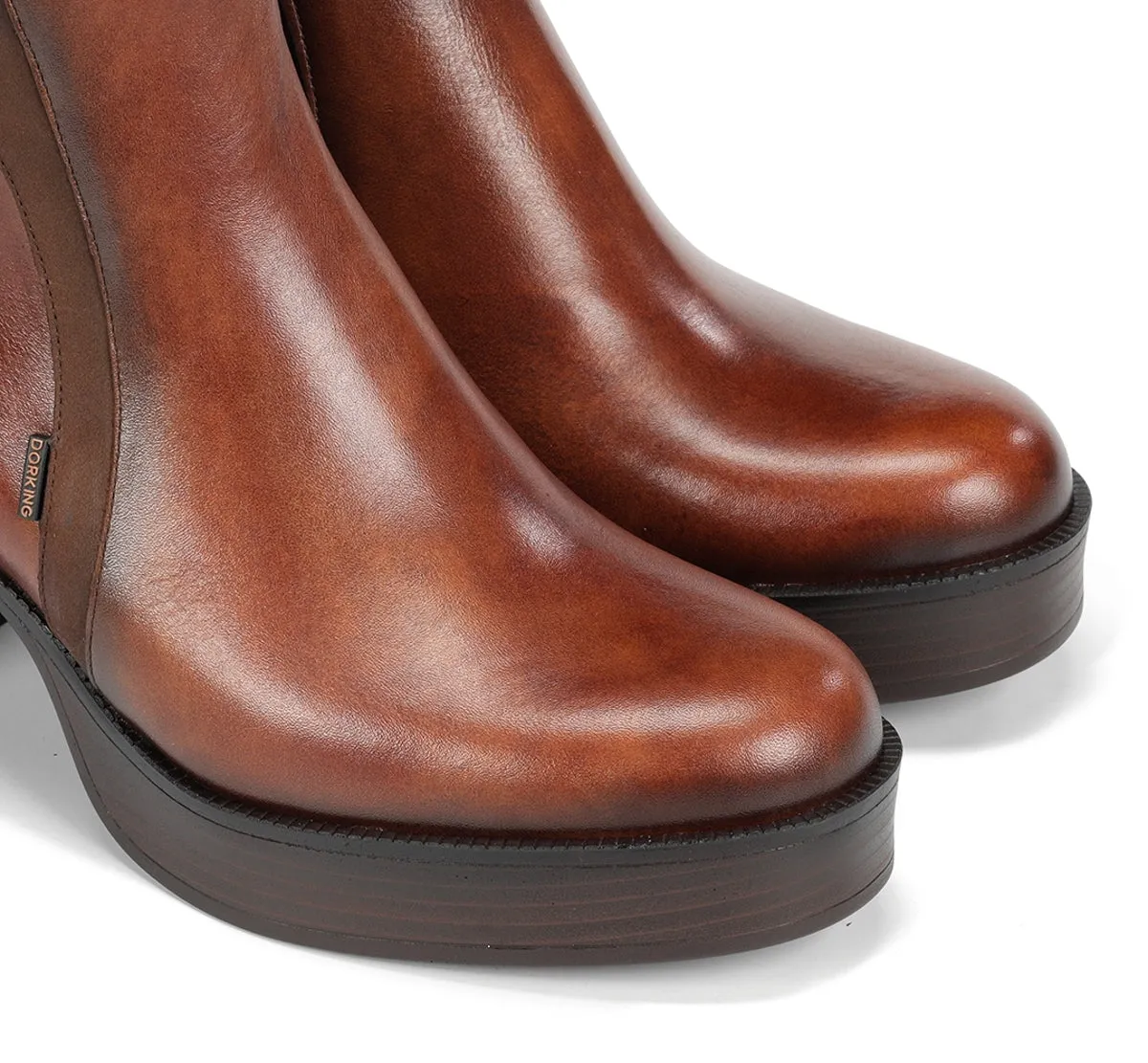 Dorking Bowy D9589 stivaletti donna marroni tacco stabile