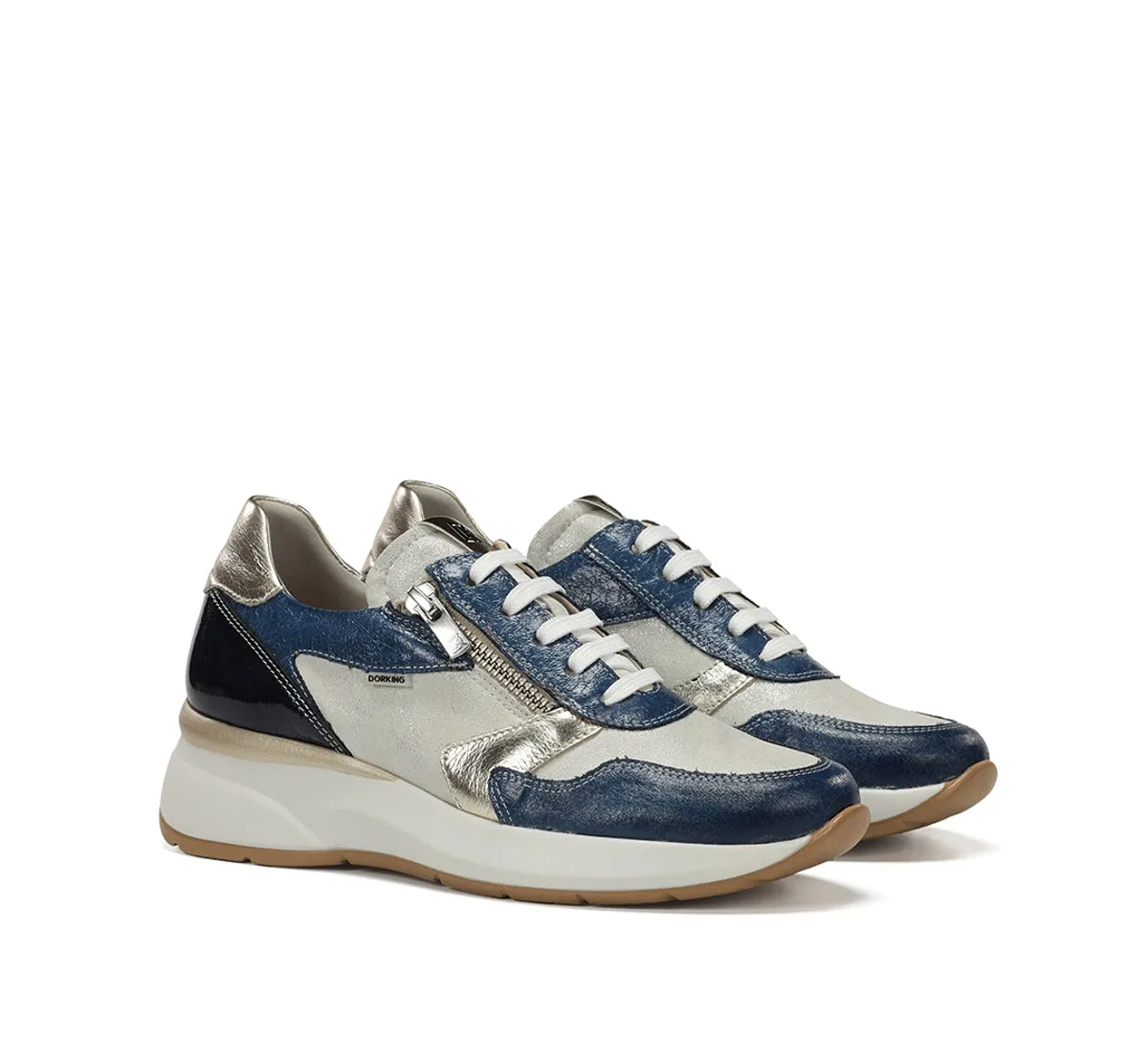 Fluchos Flix D9673 sneakers donna blu con zeppa