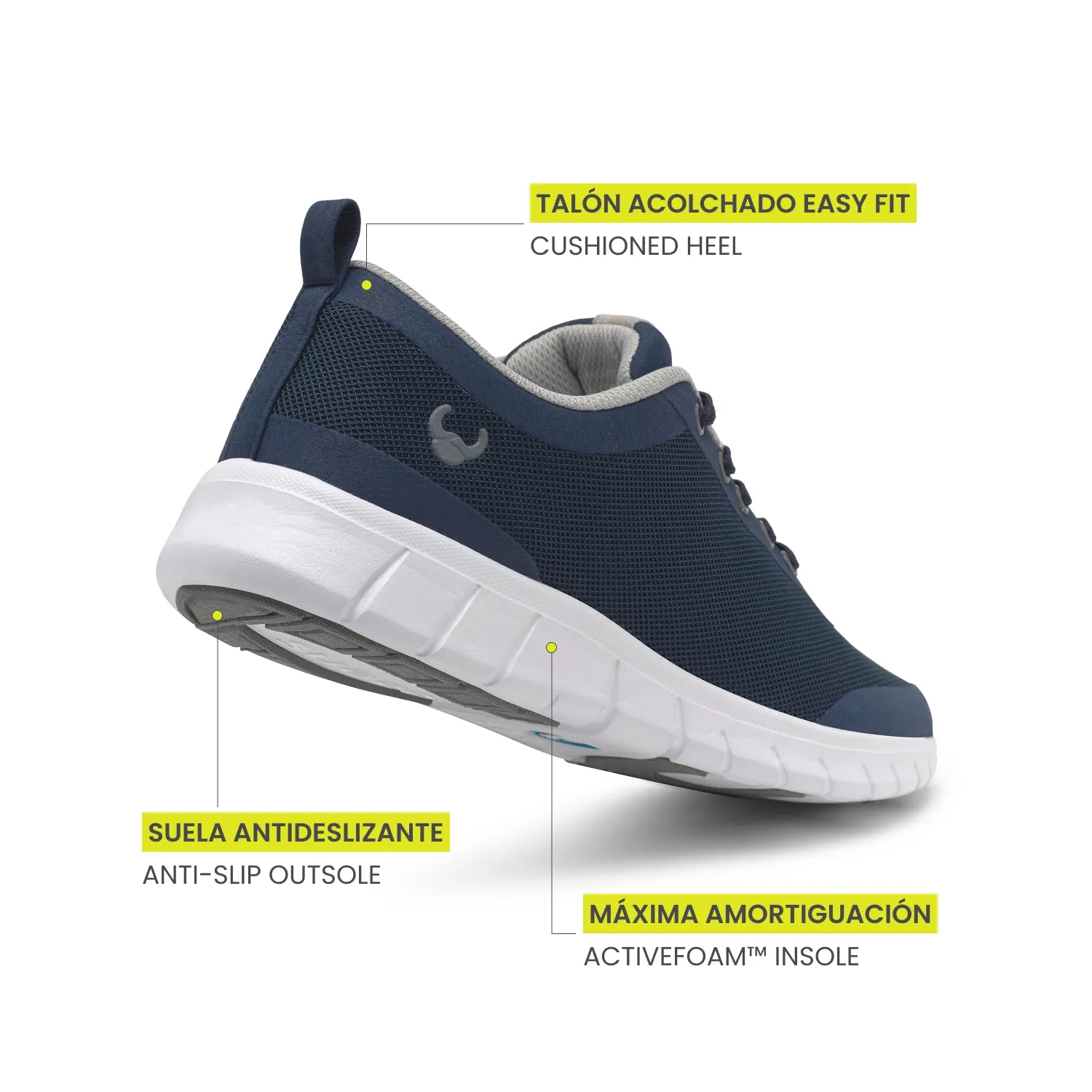 Suecos Alma Classic scarpe lavoro blu navy traspiranti