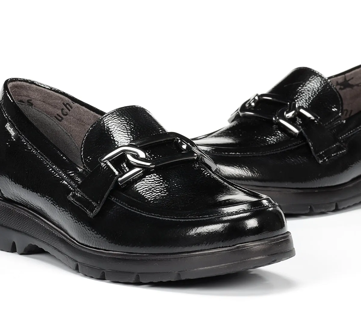 Fluchos Gladis F1794 mocassino nero donna leggero