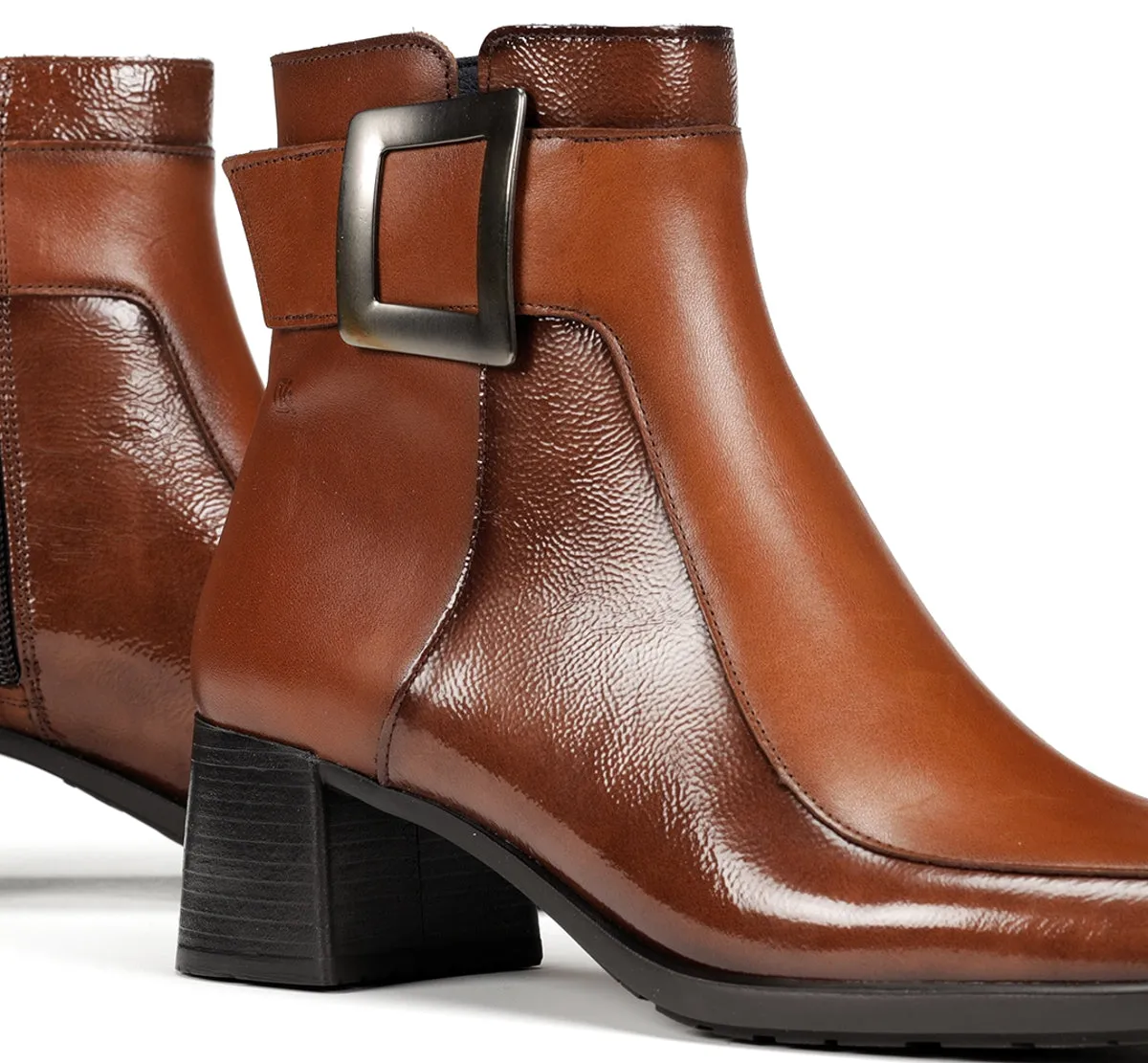 Fluchos Ikia D9199 stivaletti donna marroni fibbia