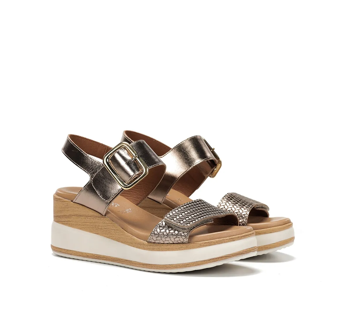 Fluchos Prince D9642 sandali donna golden zeppa