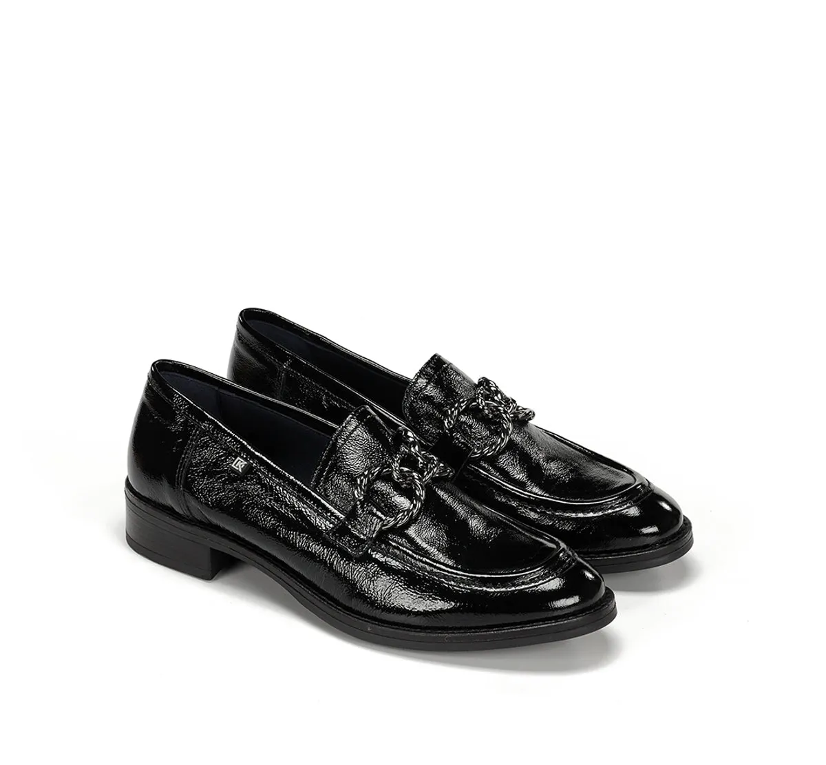 Fluchos Harvard D9117 mocassini donna neri pelle