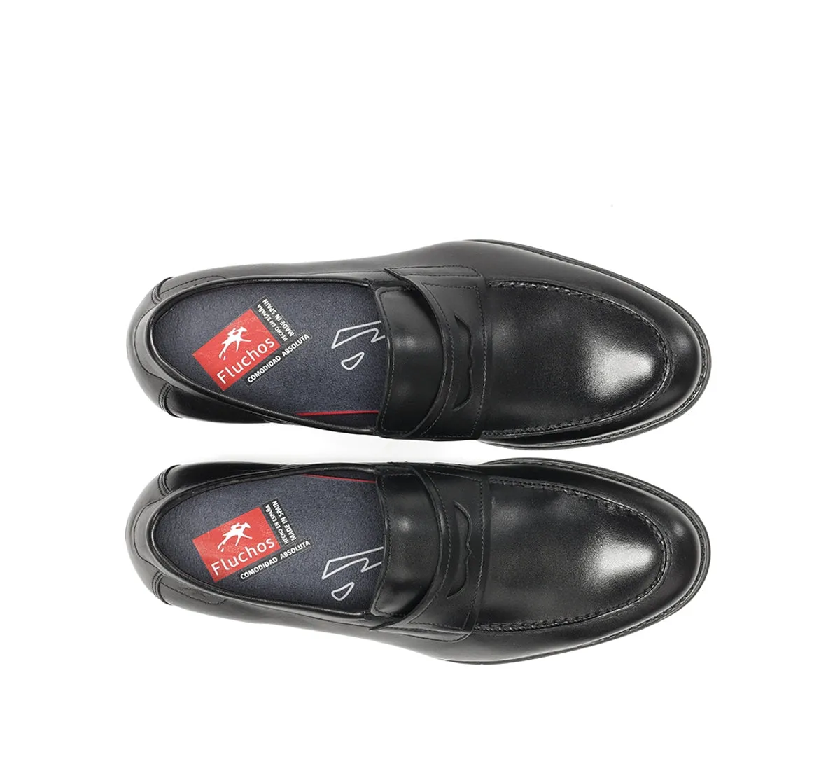 Fluchos Arthur F1933 mocassini uomo neri eleganti