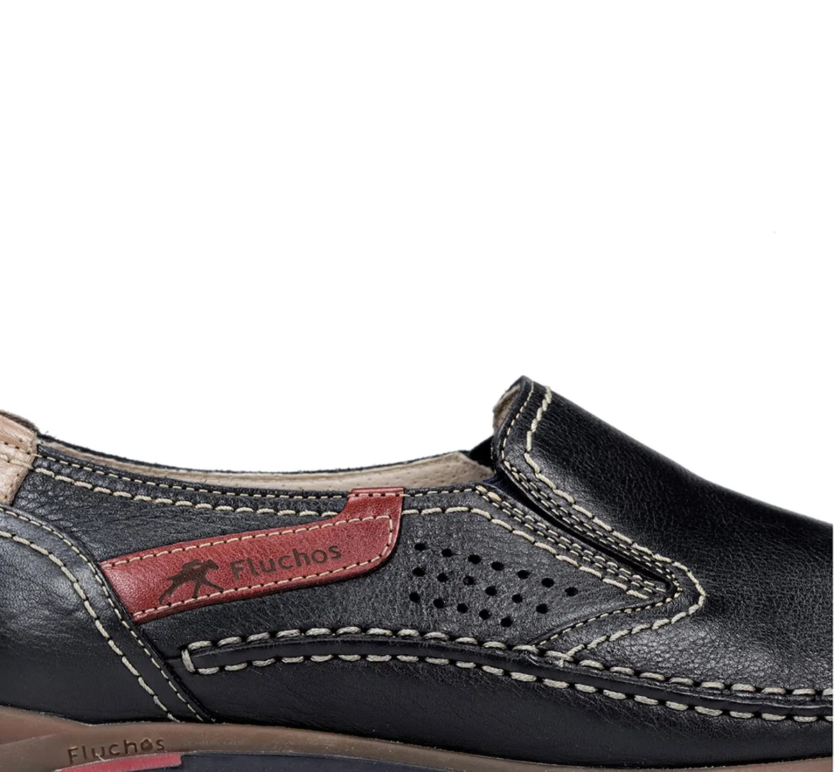 Fluchos Catamaran 8565 slip-on uomo blu pelle tessuto