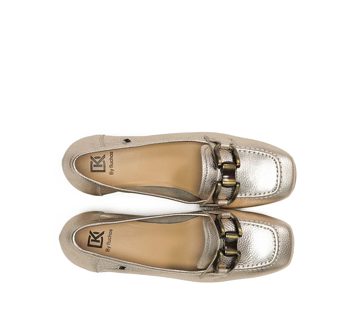 Dorking by Fluchos Gia D9303 mocassini donna oro tacco