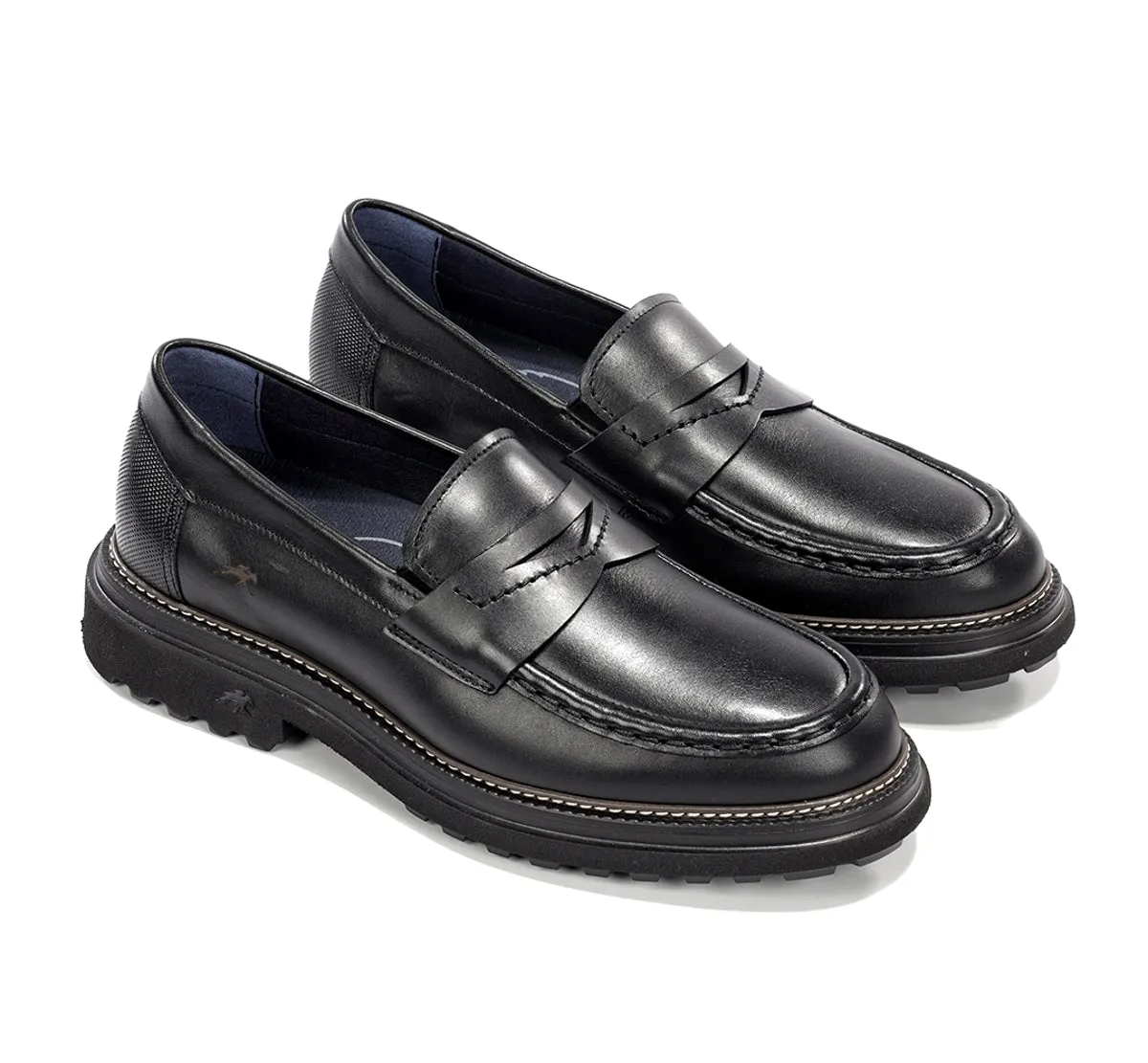 Fluchos Lincon F2058 Mocassini Uomo Neri Classici