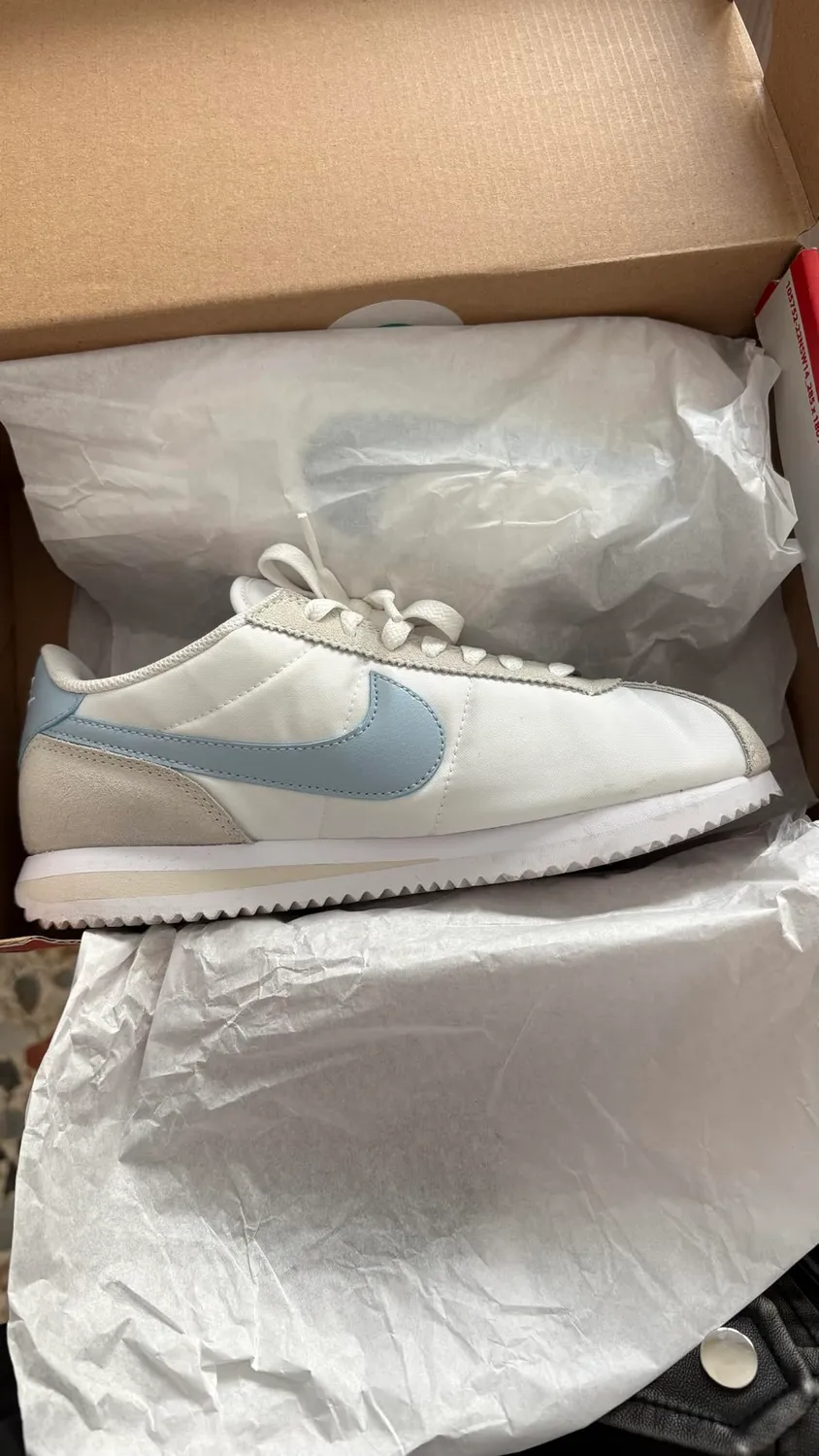 Nike Cortez Leather sneaker donna bianco nero