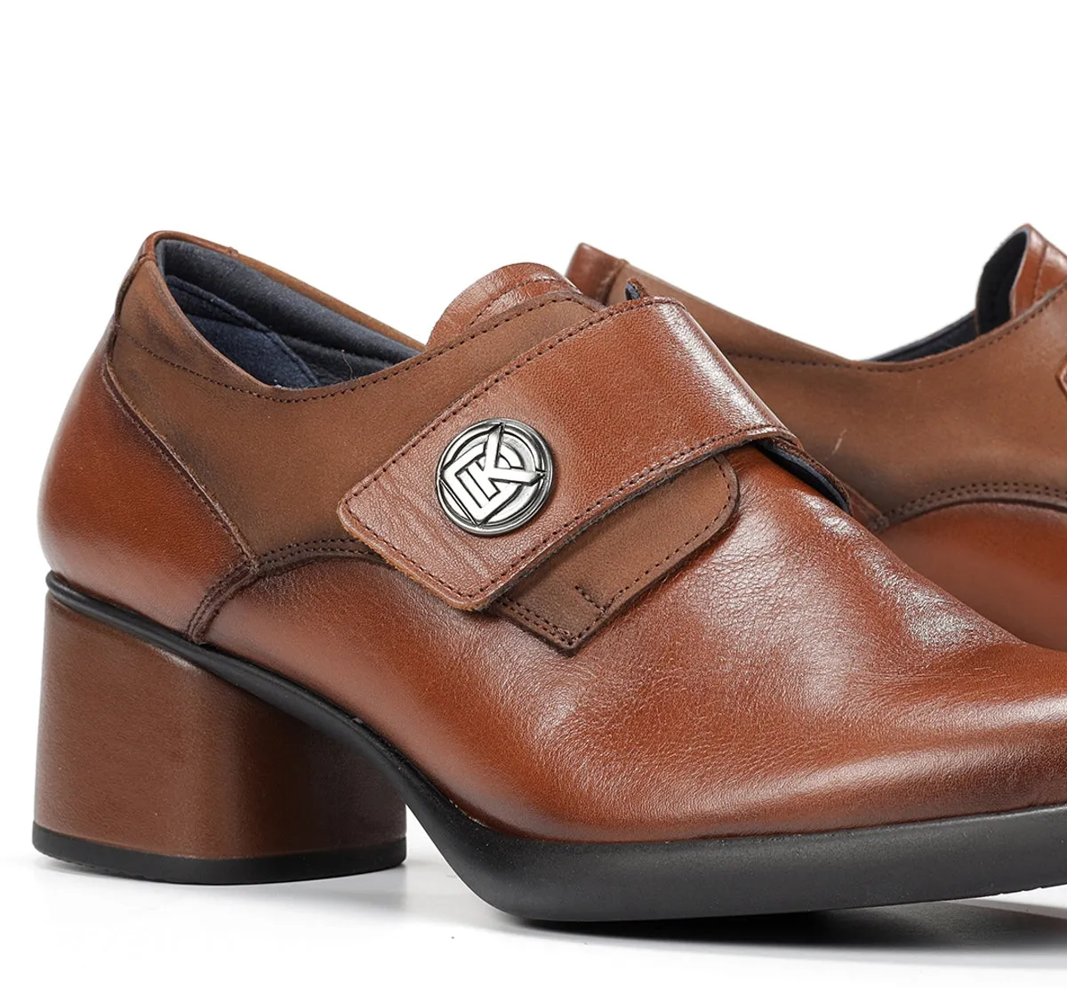 Fluchos Macy D9375 scarpe donna marrone tacco comodo