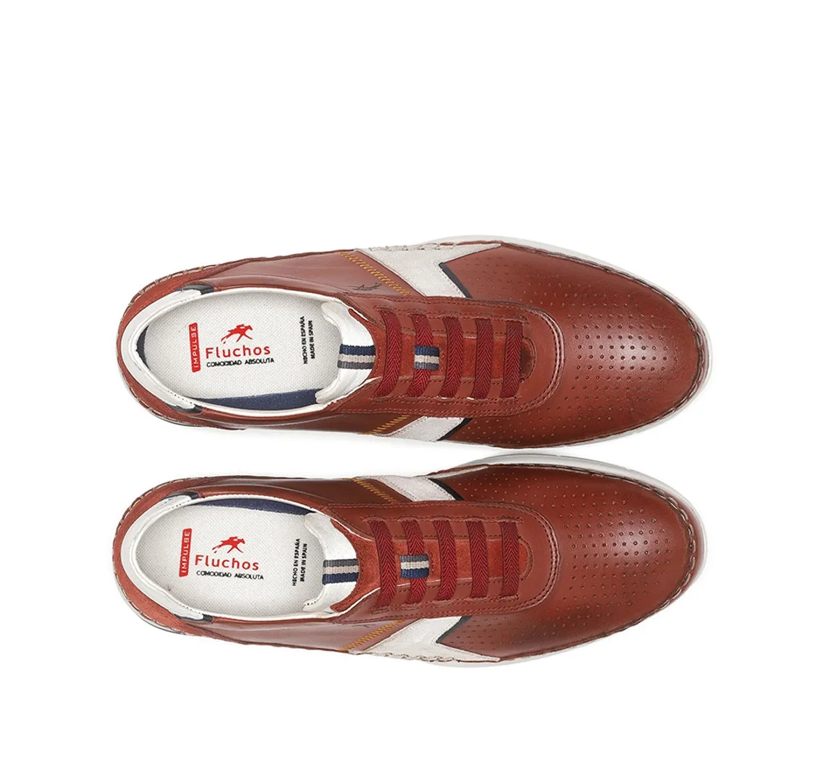 Fluchos Yannic F1443 sneakers uomo rosse suola bicolore