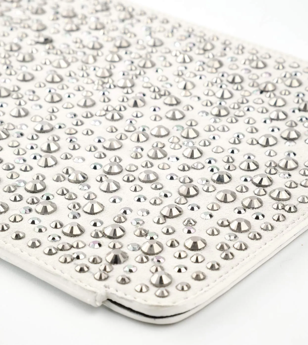Alexander Smith Strass custodia tablet iPad bianca 14x20 pelle