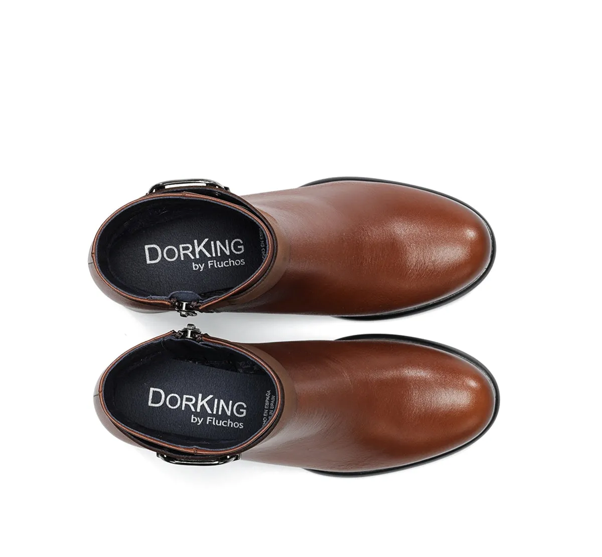 Fluchos Macy D9369 tronchetti donna marroni tacco