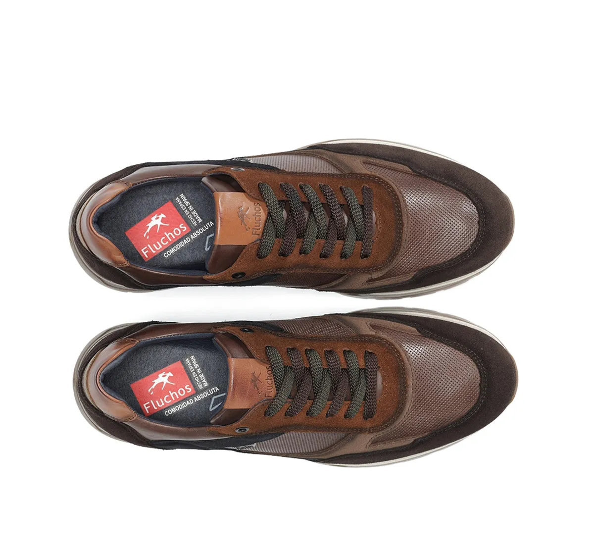 Fluchos Louis F1959 sneakers uomo marroni pelle