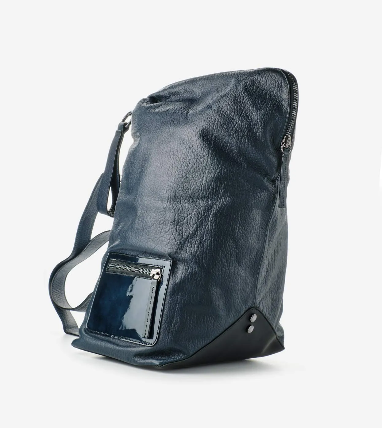 Alexander Smith zaino pelle bottalata tessuto 27 cm made in Italy