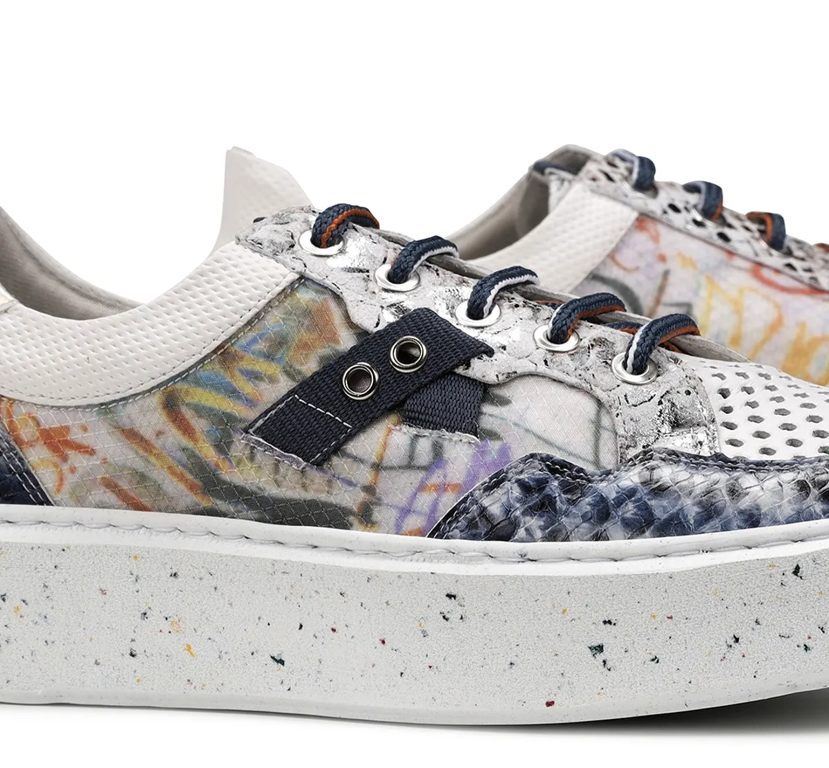 Fluchos Trozos D8751 sneakers donna blu leggere