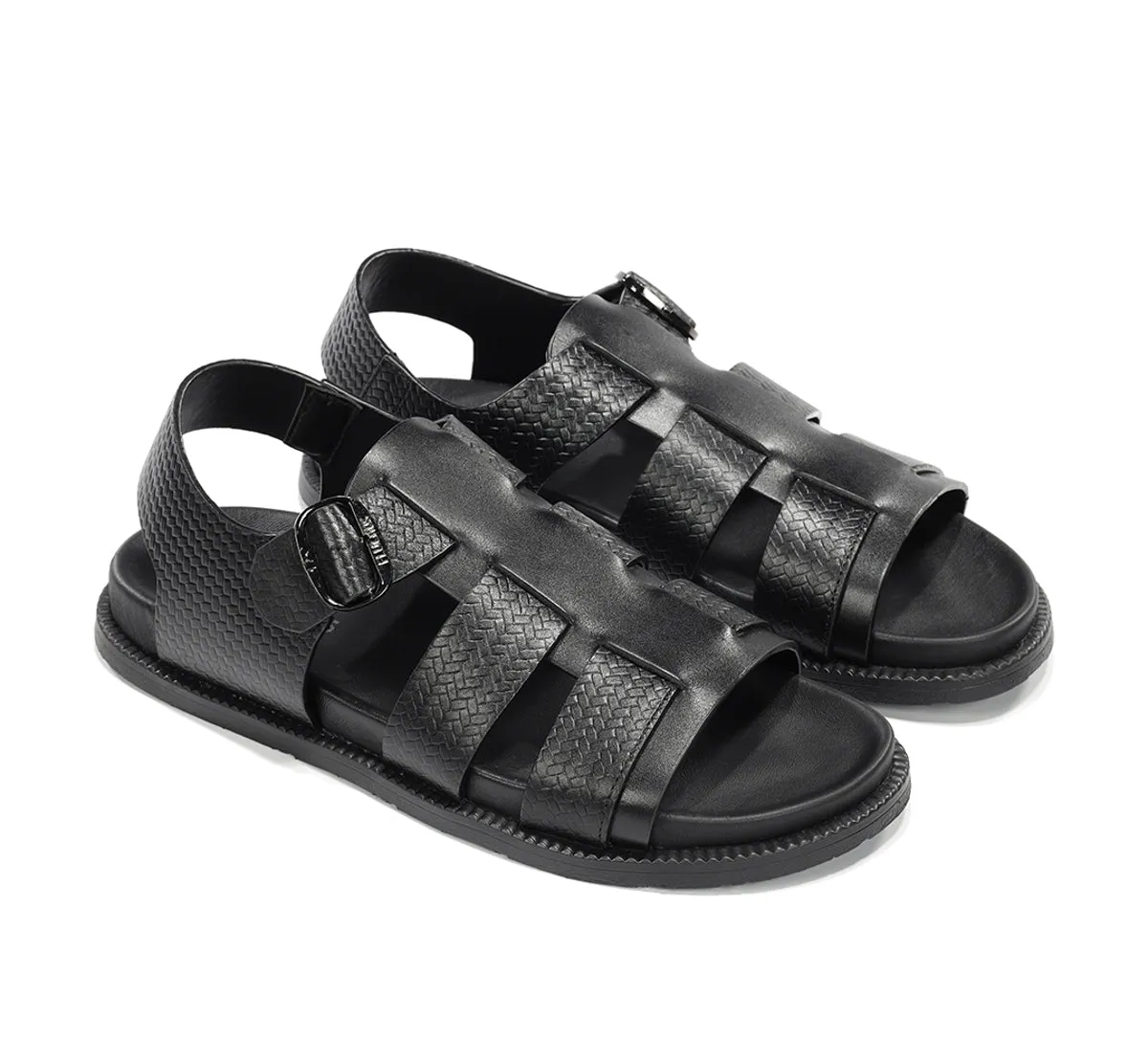 Fluchos Bari F2449 sandalo uomo nero pelle
