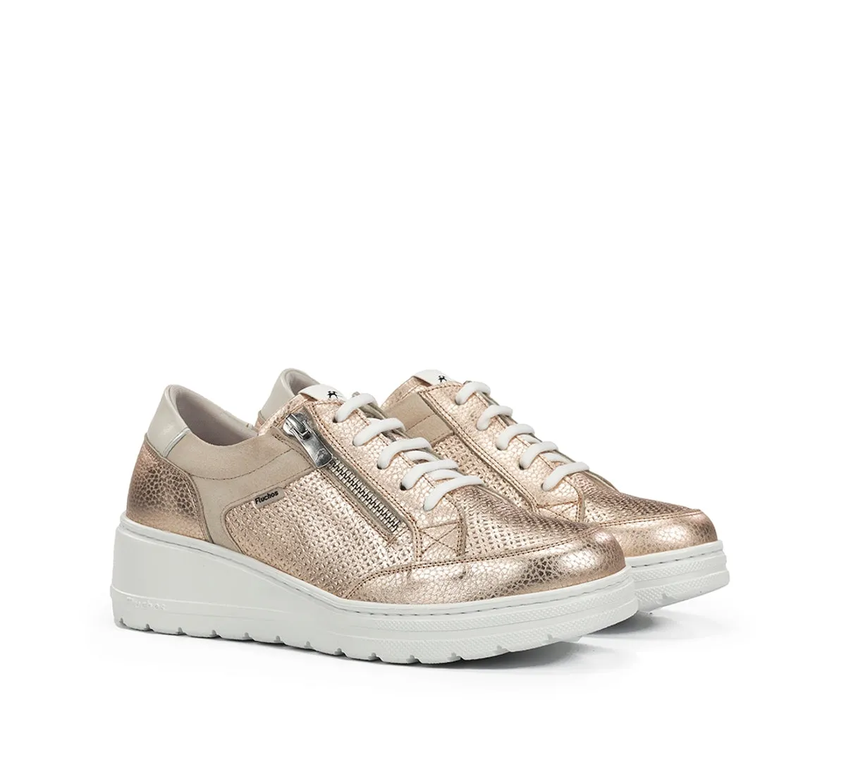Fluchos Aqua F2173 sneakers zeppa donna oro