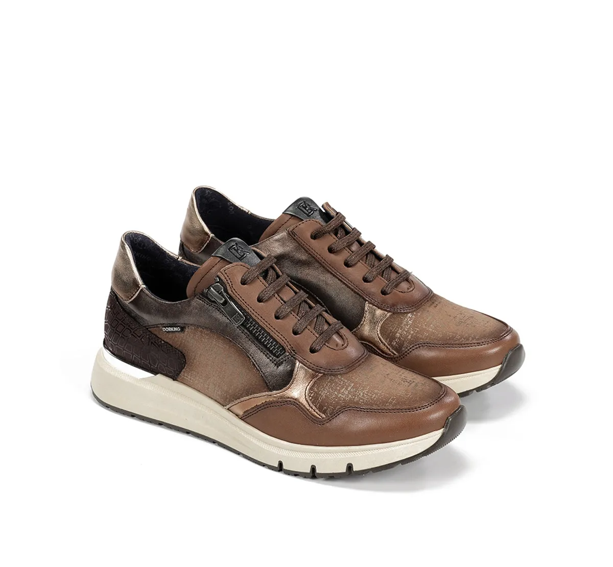 Fluchos Serena D9213 Sneaker Donna Tortora Comode