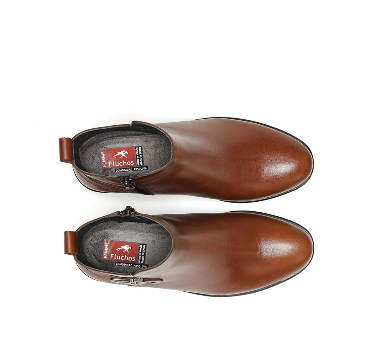 Fluchos Nydia F1798 tronchetti marroni donna classici