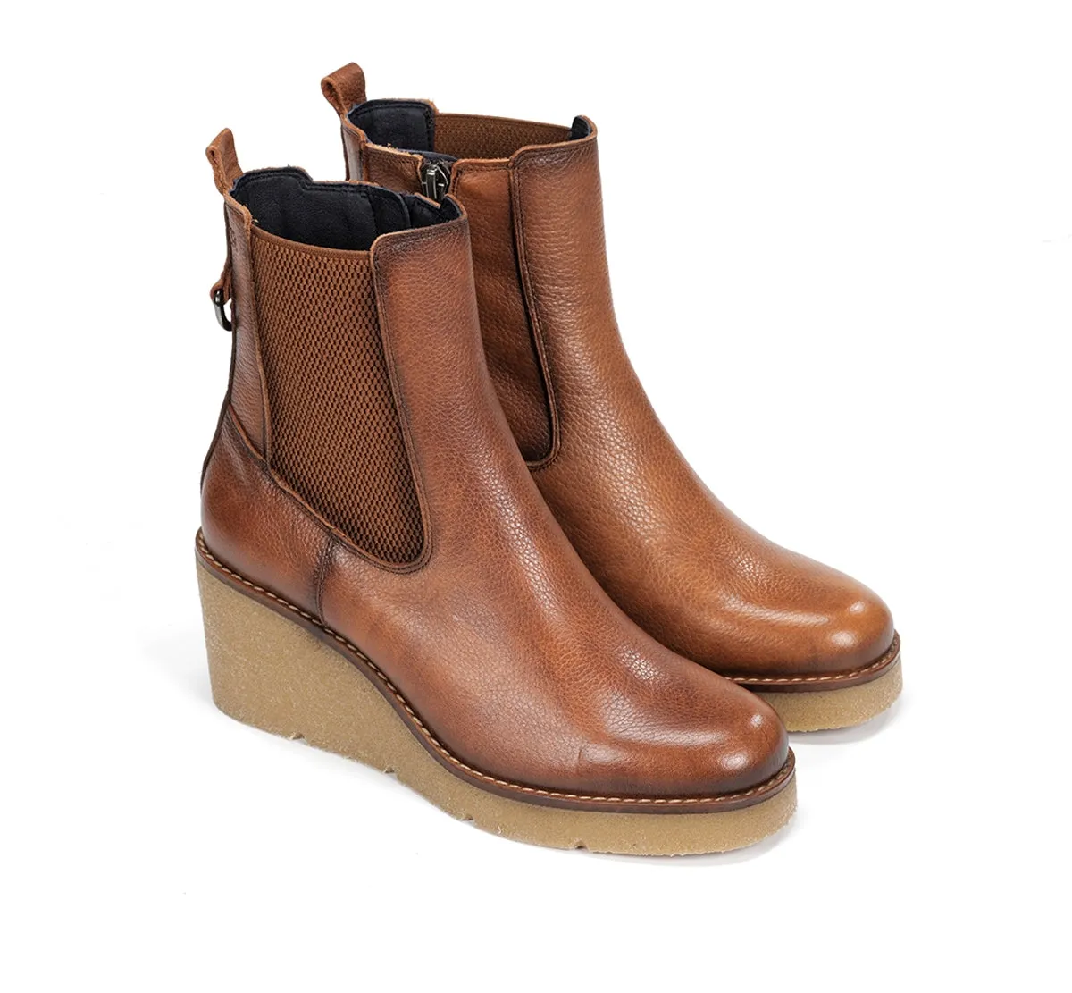 Dorking Lalie D9191 tronchetti donna marroni zeppa