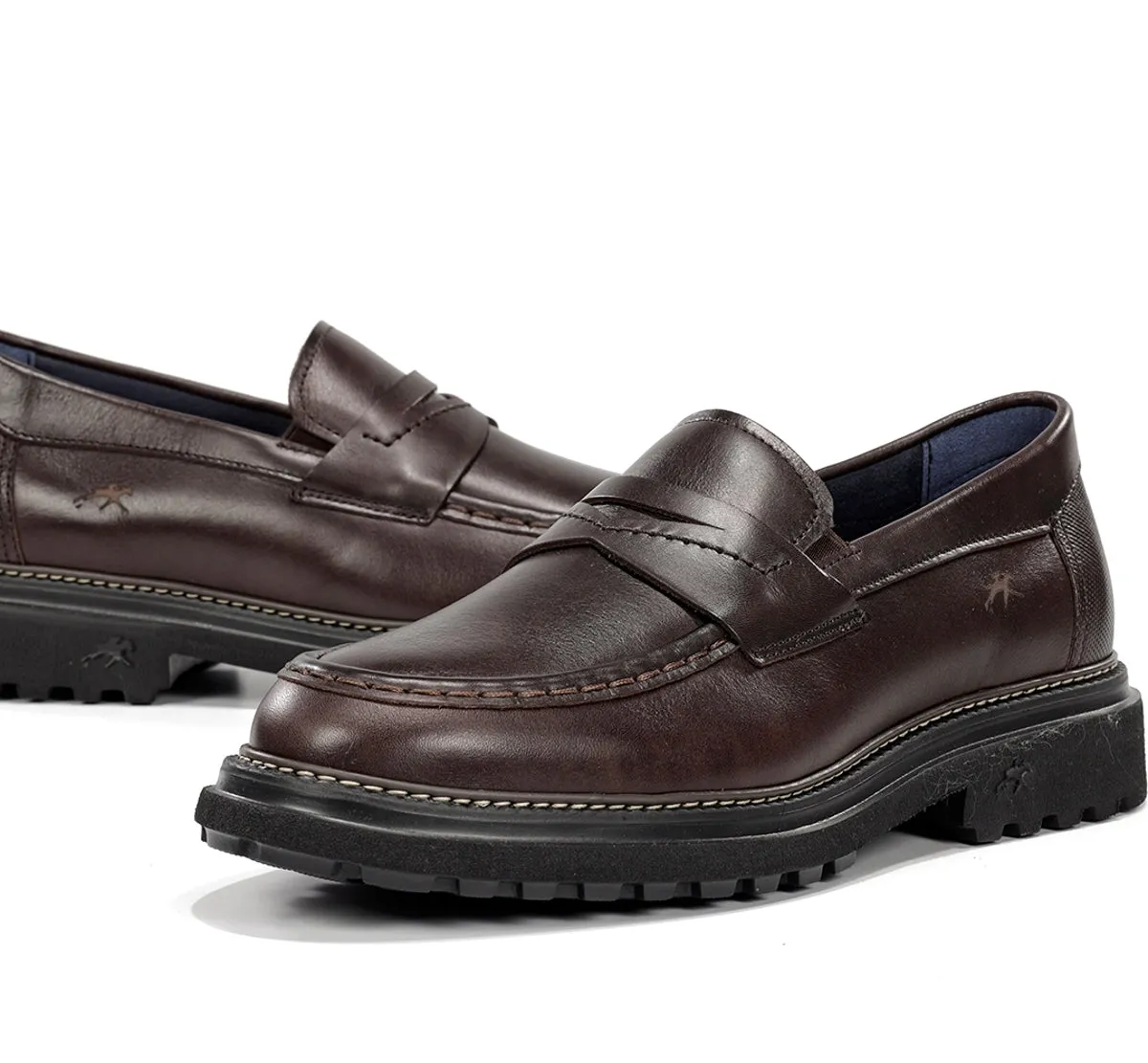Fluchos Lincon F2058 mocassini uomo marroni pelle