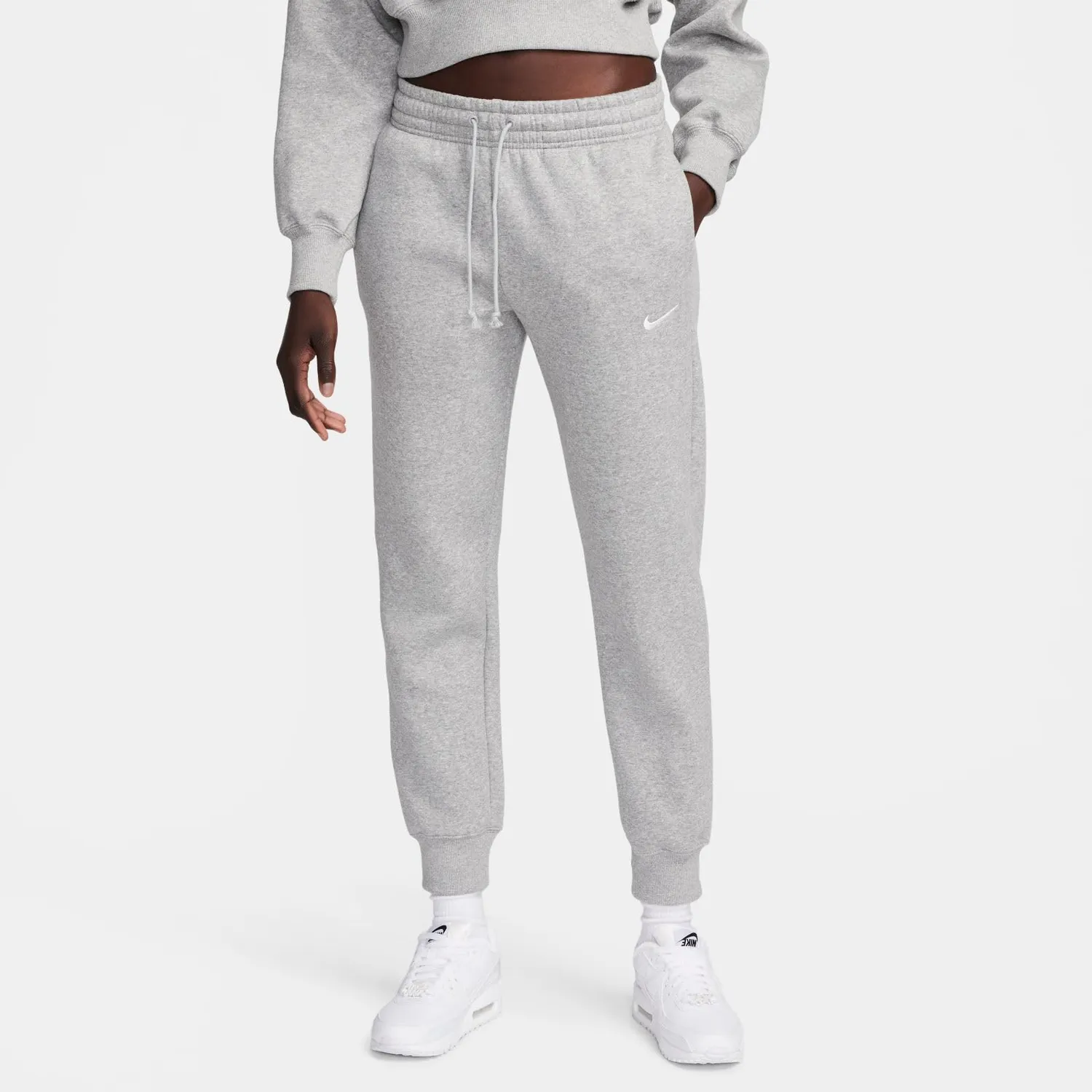 Nike Phoenix Fleece pantaloni tuta donna vita media