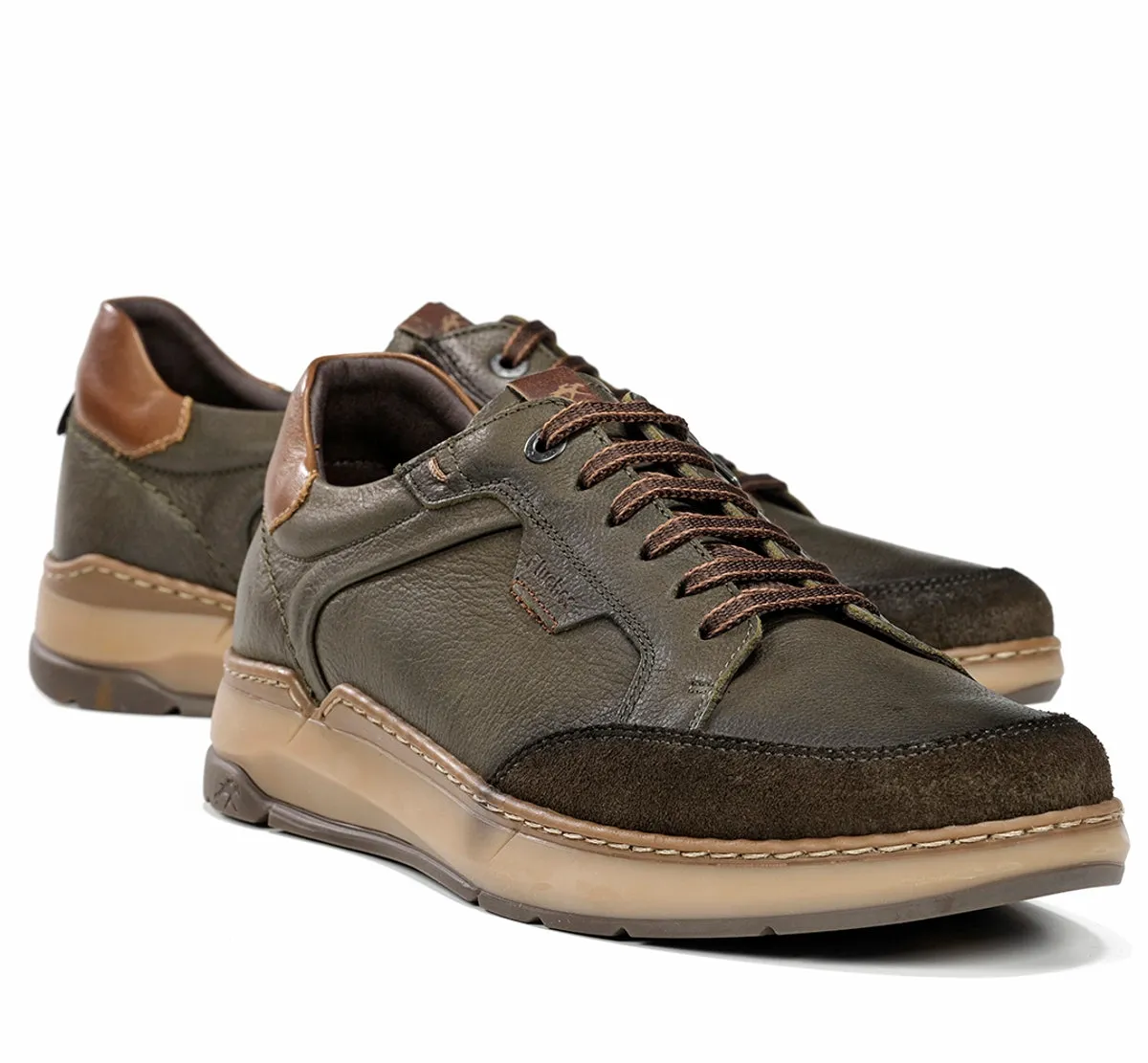 Fluchos Jeff F2510 scarpe verdi pelle uomo