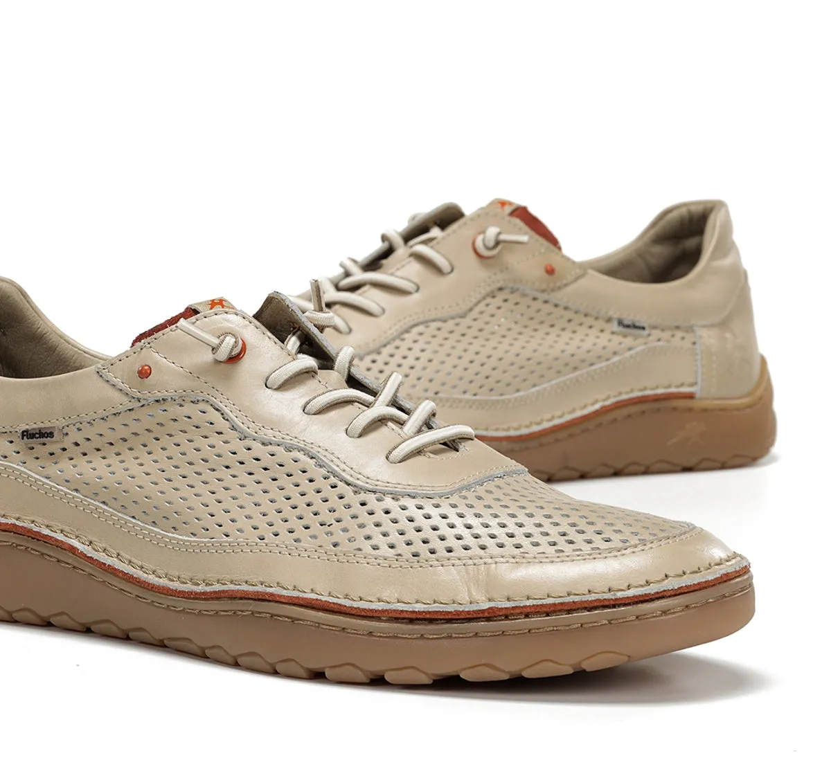 Fluchos Lenox F2219 sneakers uomo beige pianta larga
