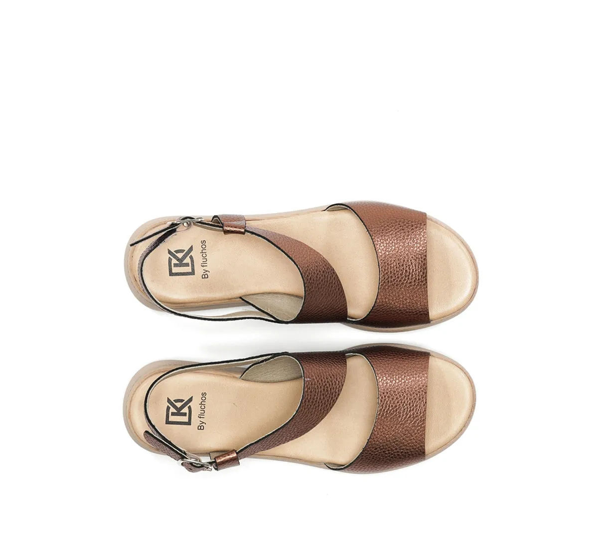 Fluchos Ever D9495 sandalo marrone donna fibbia