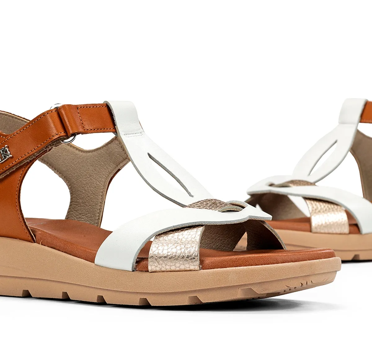 Fluchos Gandia D9466 sandali bianchi donna leggeri