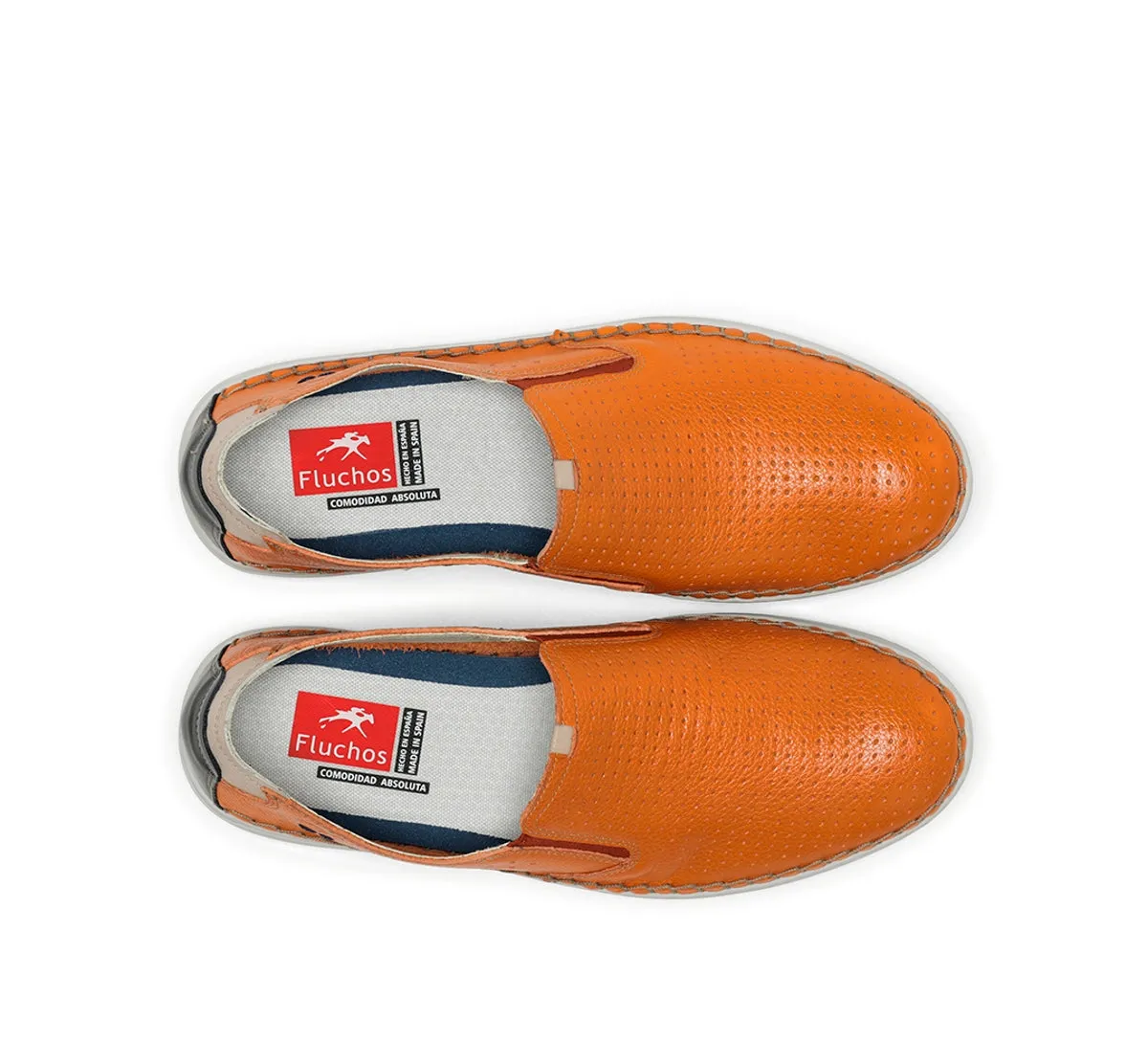 Fluchos Lester F1719 slip on uomo arancio casual