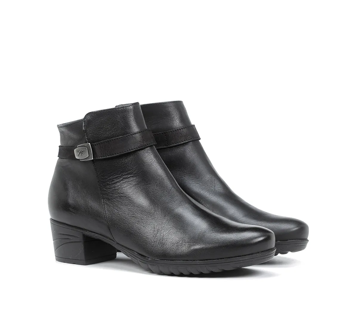 Fluchos Charis F0937 tronchetti donna neri tacco medio