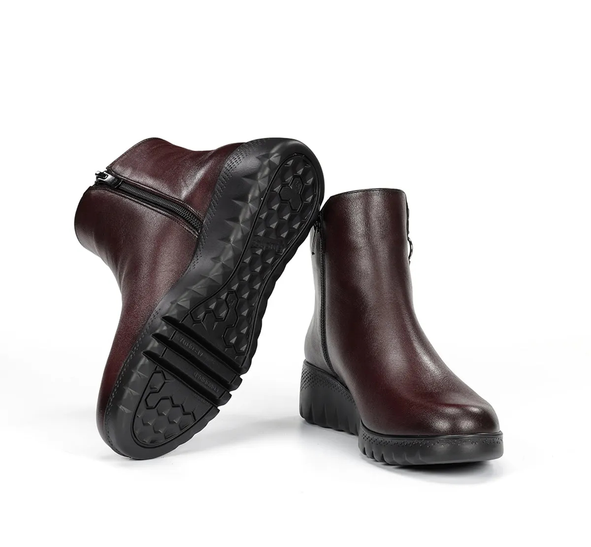 Fluchos Live F2100 stivaletto donna bordeaux zeppa
