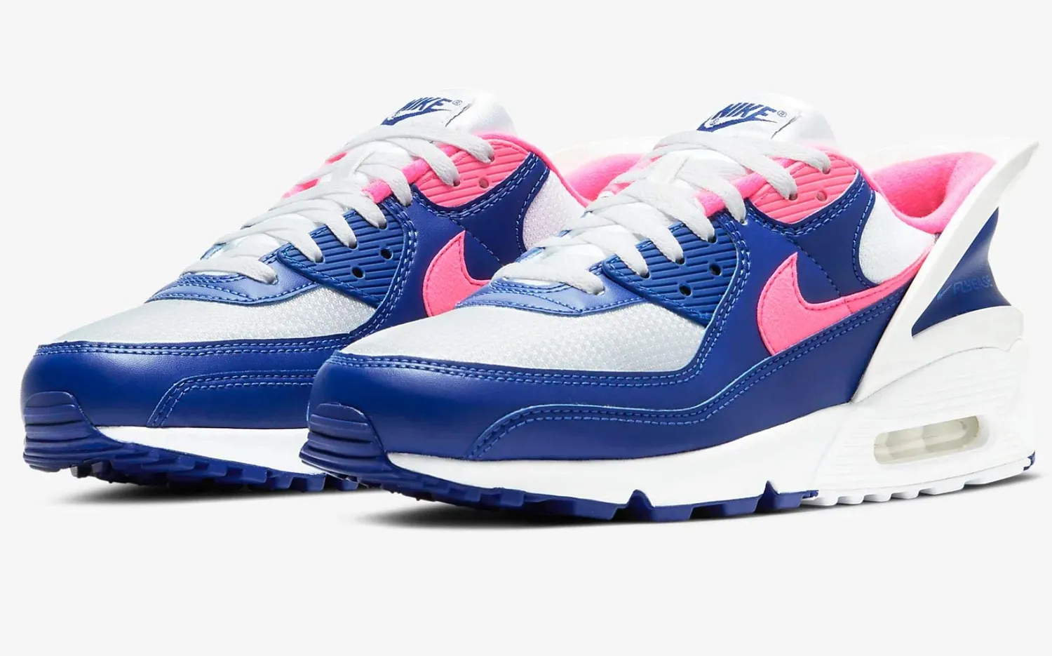 Nike Air Max 90 FlyEase scarpe uomo 44 EU bianche rosa