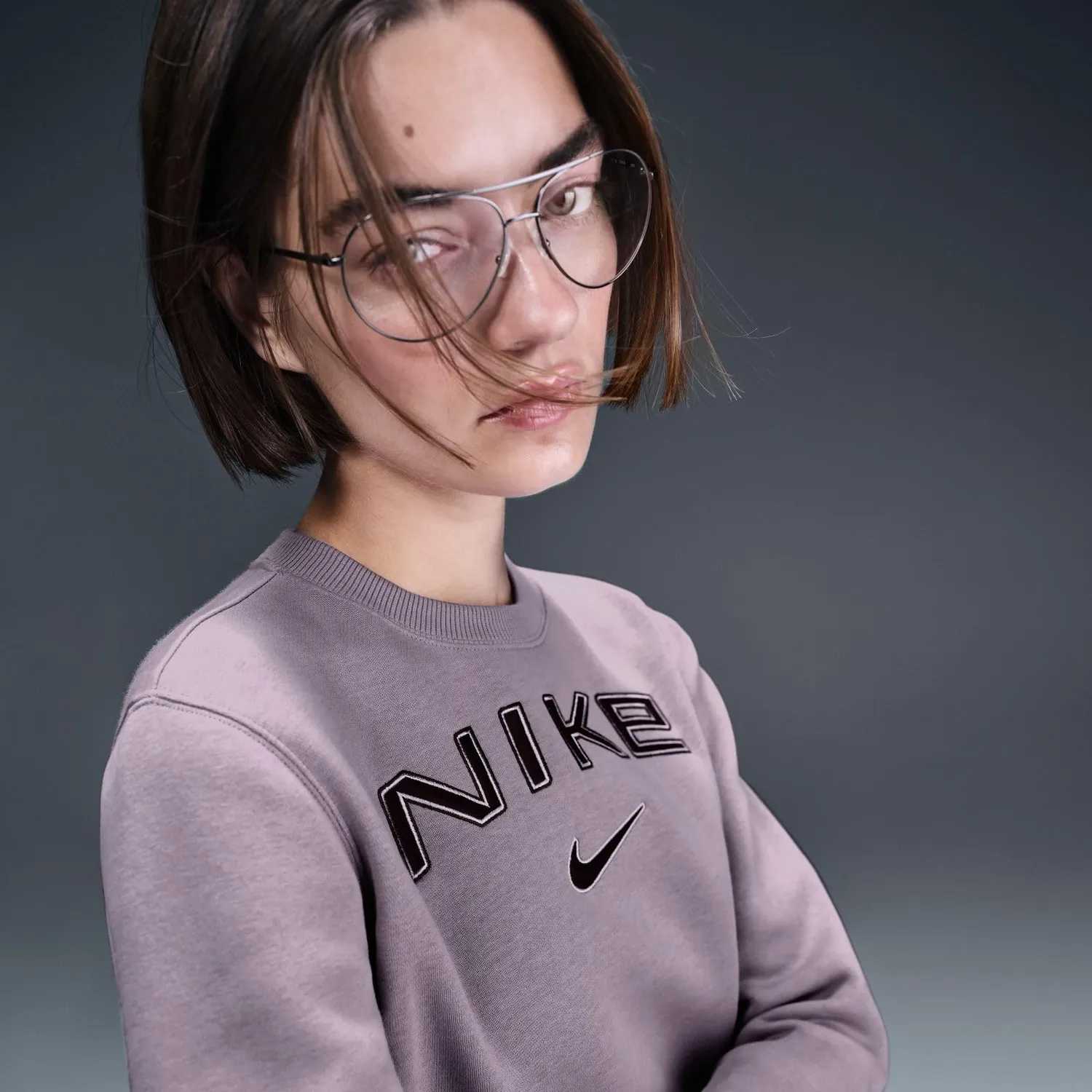 Nike Phoenix Fleece Standard Felpa Donna girocollo
