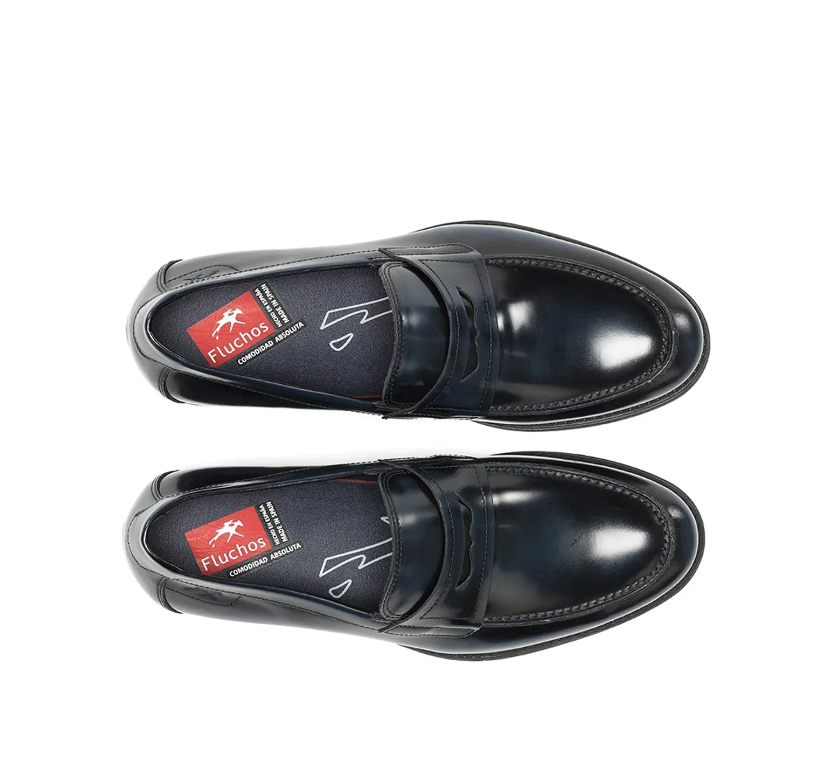 Fluchos Arthur F1933 Mocassino Uomo Blu Formale