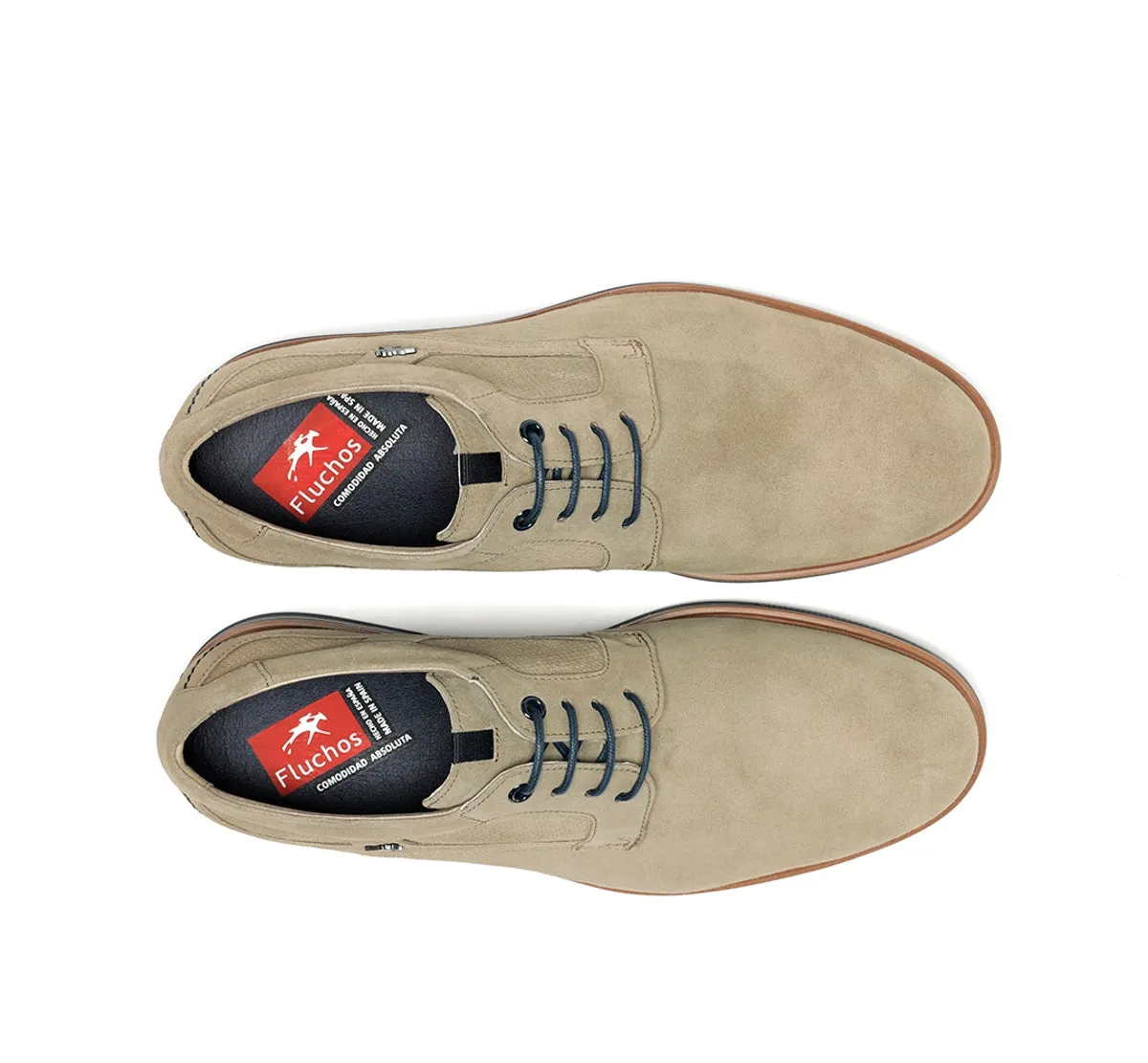 Fluchos Tristan F1744 scarpe uomo beige pianta larga