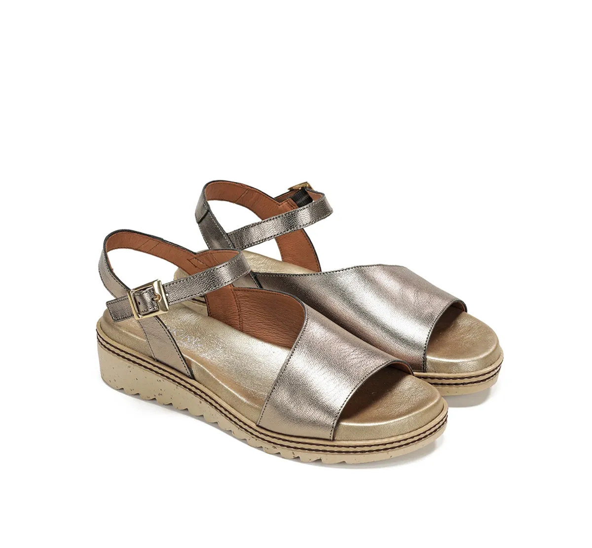 Fluchos Espe D8771 sandali argento donna velcro