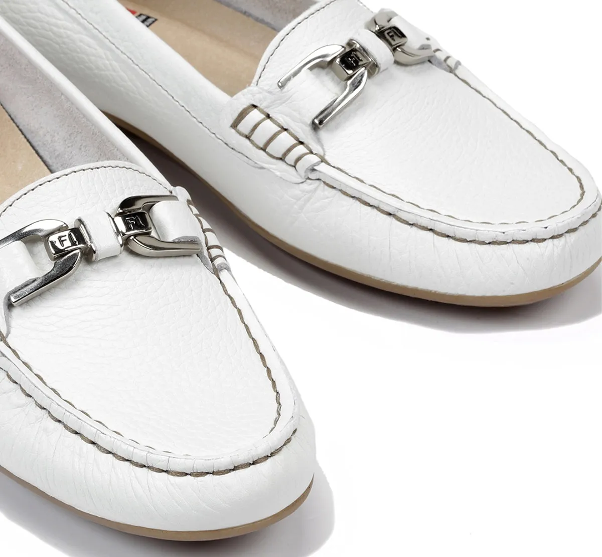Fluchos Bruni F0804 mocassino donna bianco pelle