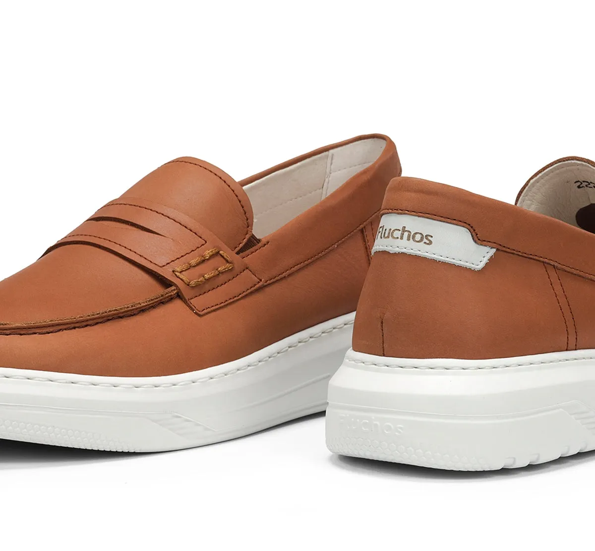Fluchos Boston F2224 mocassino uomo marrone leggero