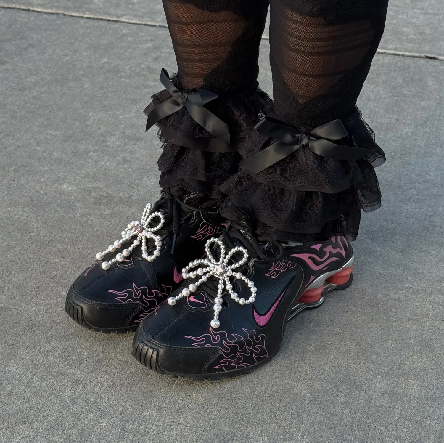 Metagirl Pearl Bow charms scarpe fiocco perle coppia