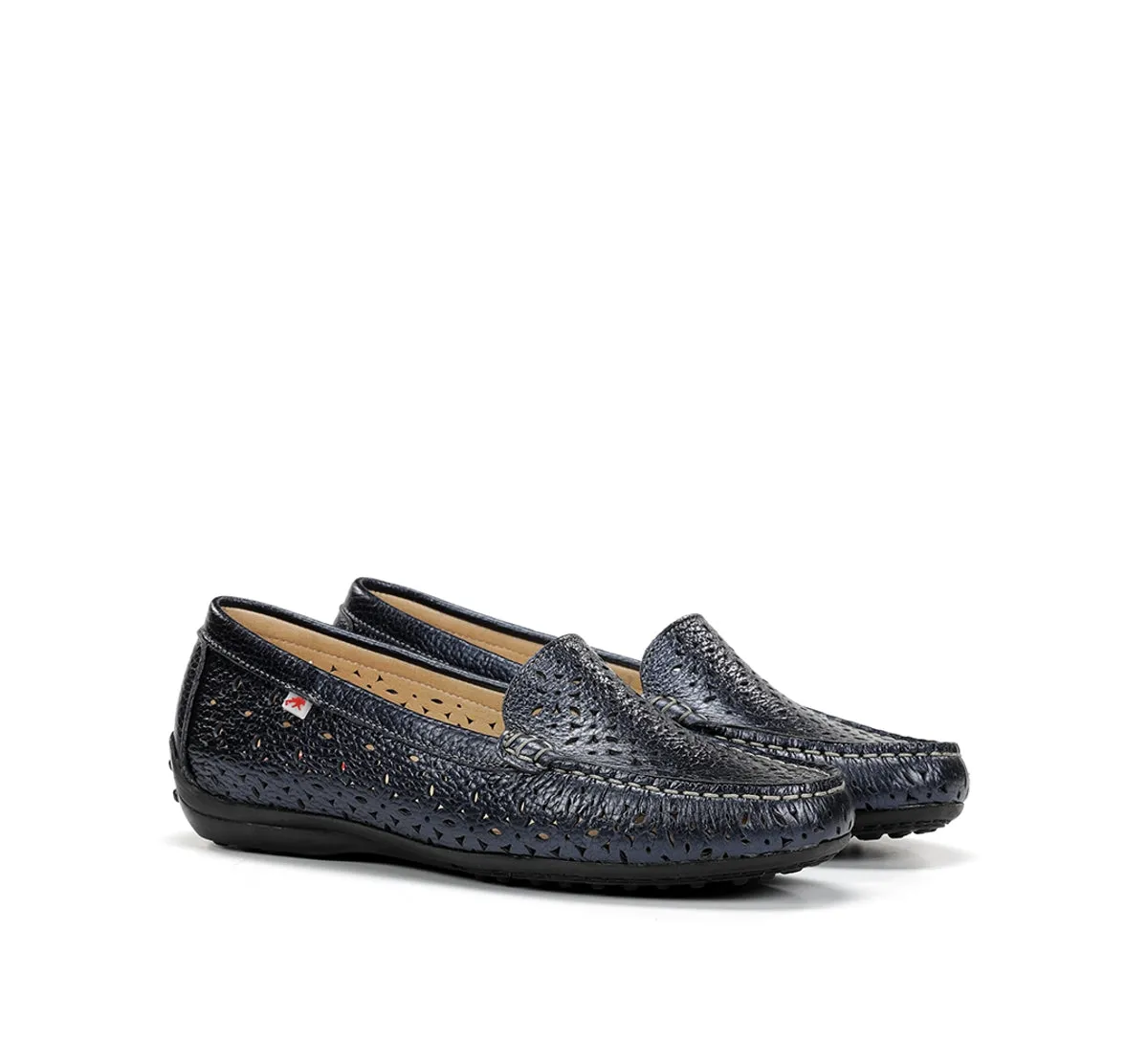 Fluchos Bruni F2157 mocassini donna blu pelle