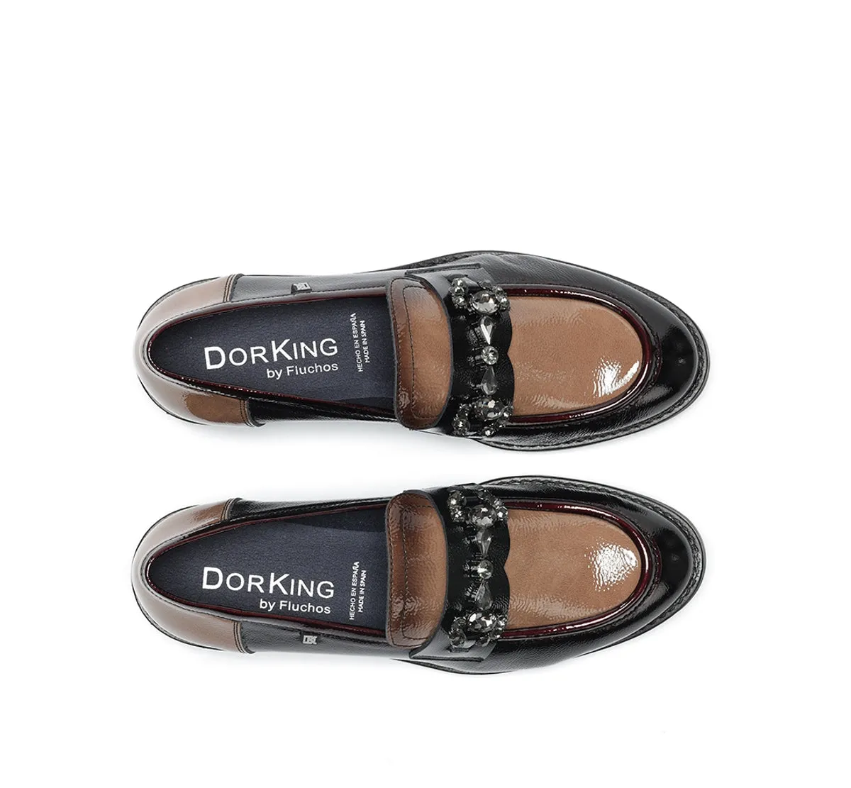Fluchos Dorking Harvard D9118 mocassini donna neri