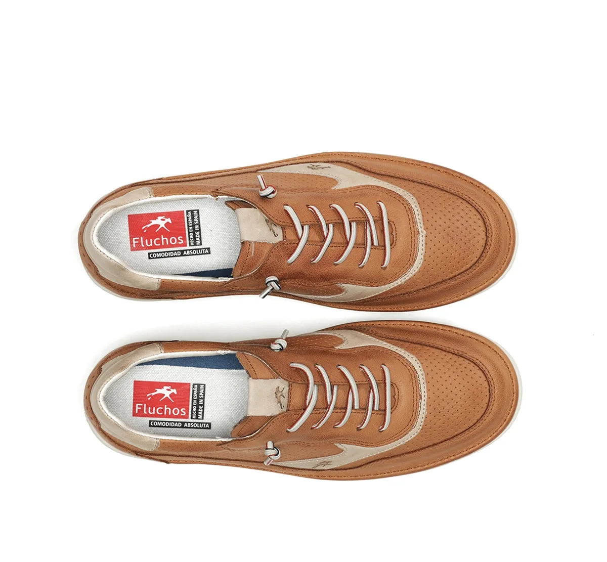 Fluchos Leo F1943 sneakers uomo marroni suola caramello