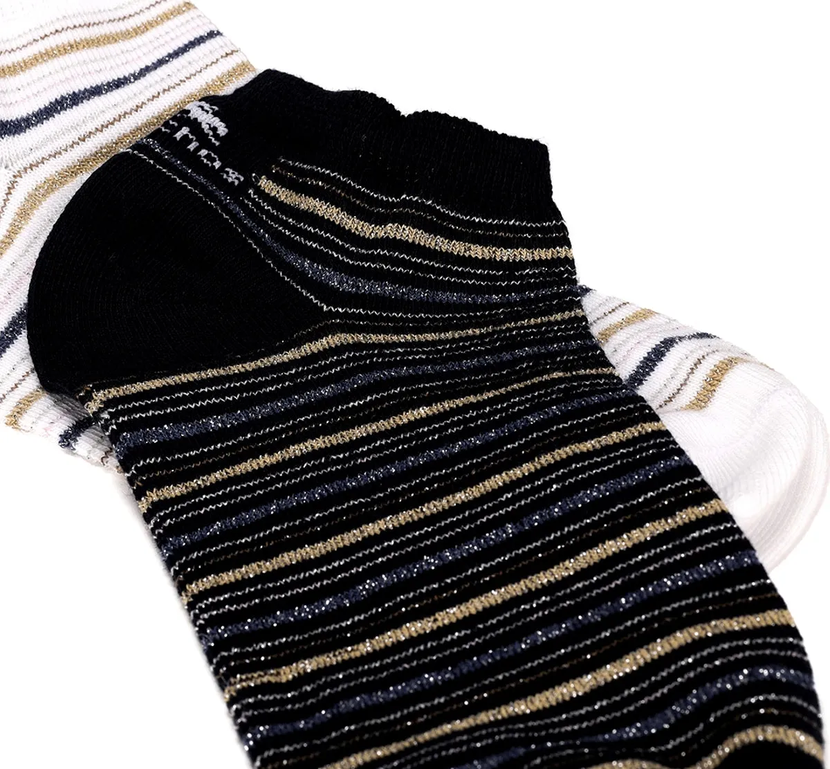 Fluchos CA0011 calzini corti donna 2 paia nero bianco