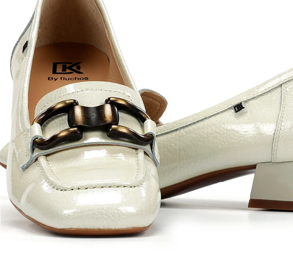 Fluchos Gia D9303 mocassini donna taupe tacco