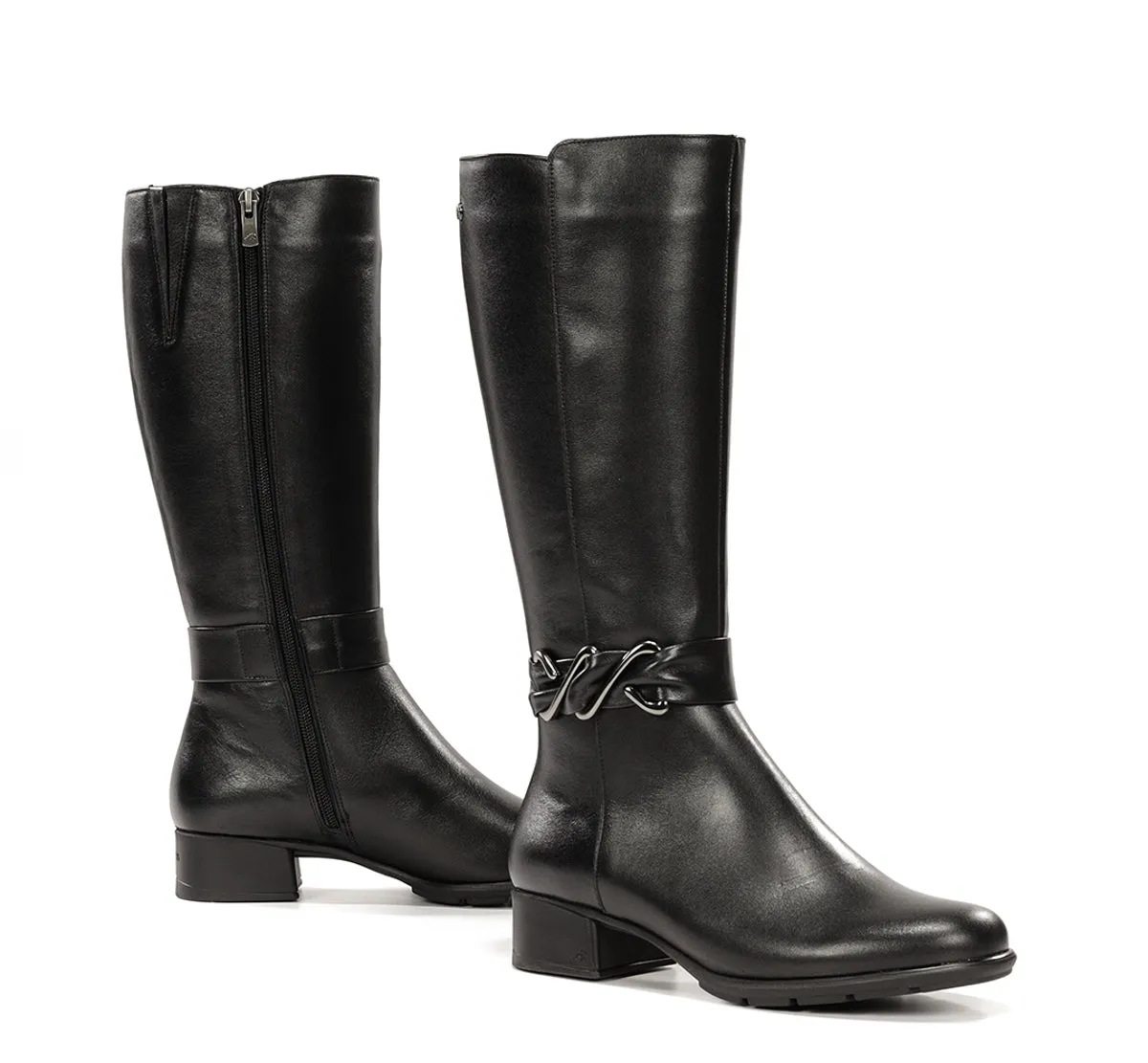 Fluchos Lerin F2562 Stivale Donna Nero Pelle Fibbia
