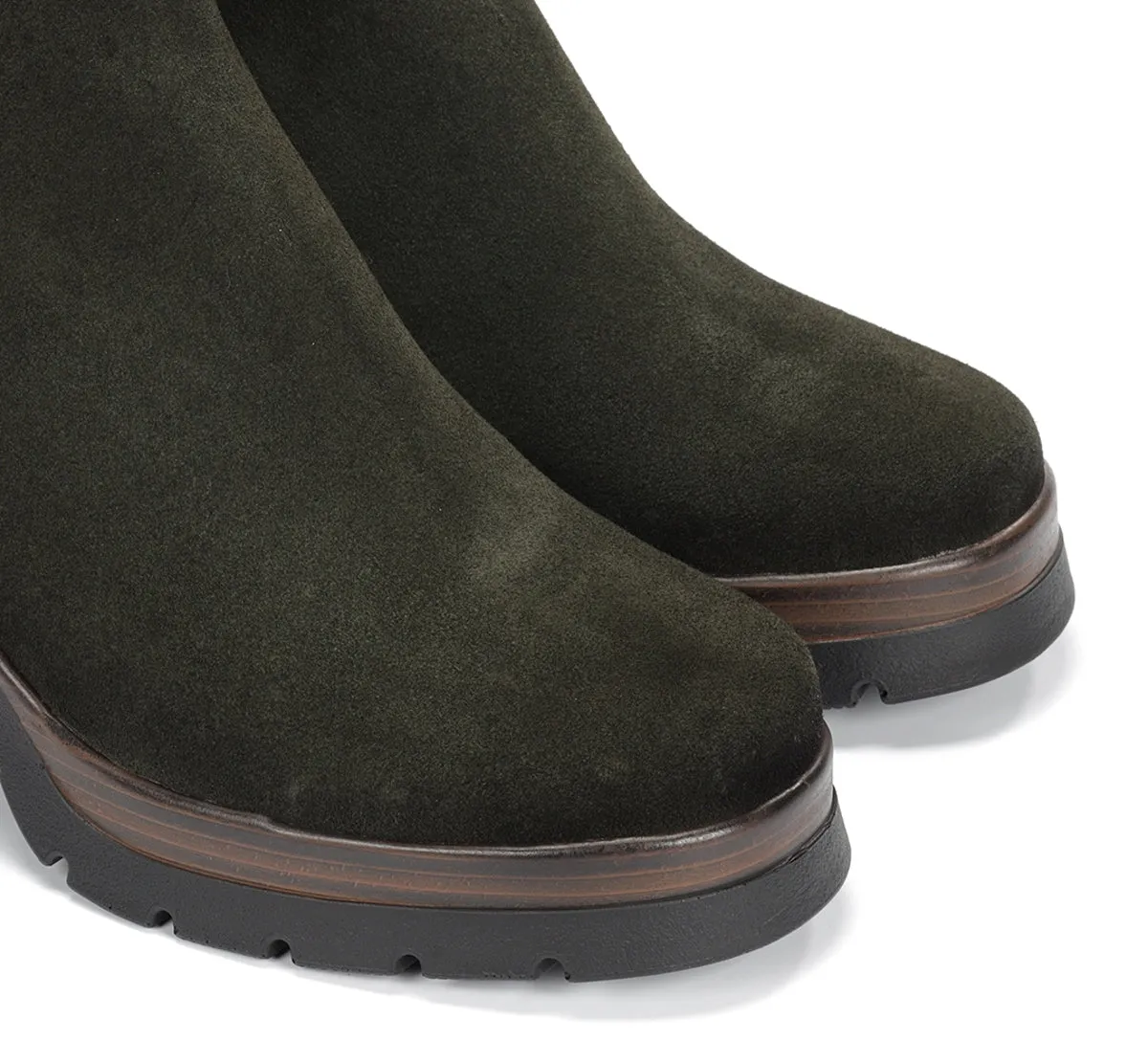 Fluchos Safe D9414 stivaletti donna verde tacco legno